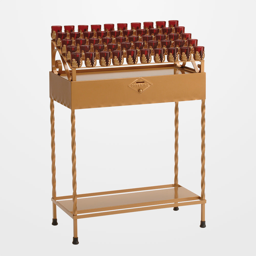 Wrought Iron Votive Stand with Husk Design