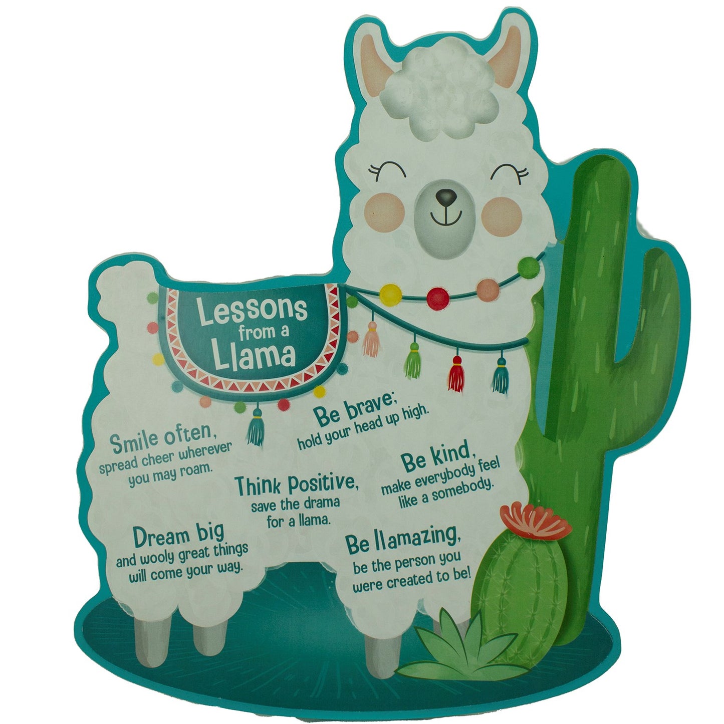 Lessons From a Llama Wall Plaque 12x14"