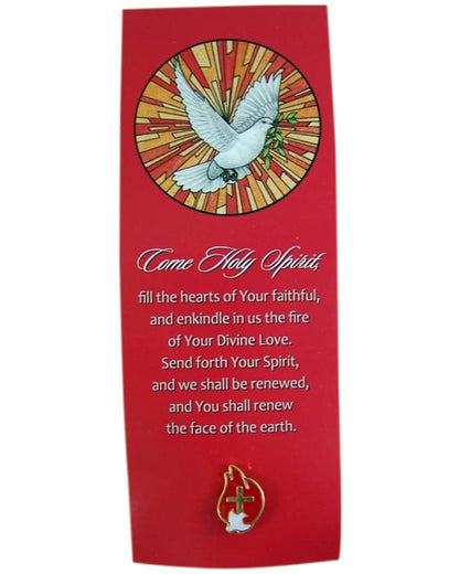 Bookmark: Come Holy Spirit with Confirmation Pin