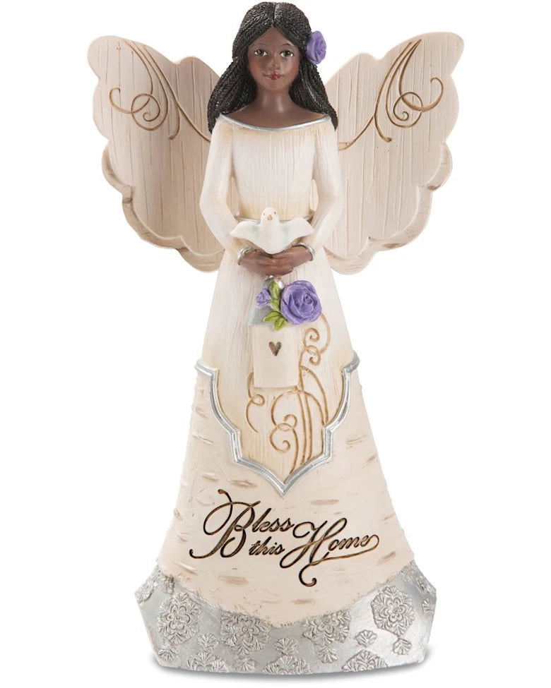 Bless This Home Angel Statue 6"