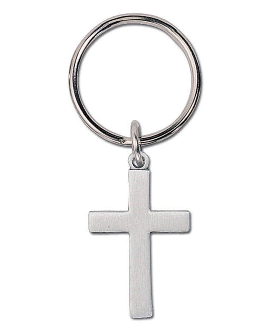 Pewter Cross Key Ring