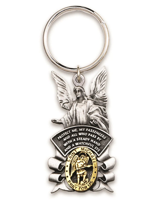 Guardian Angel St. Michael Key Ring