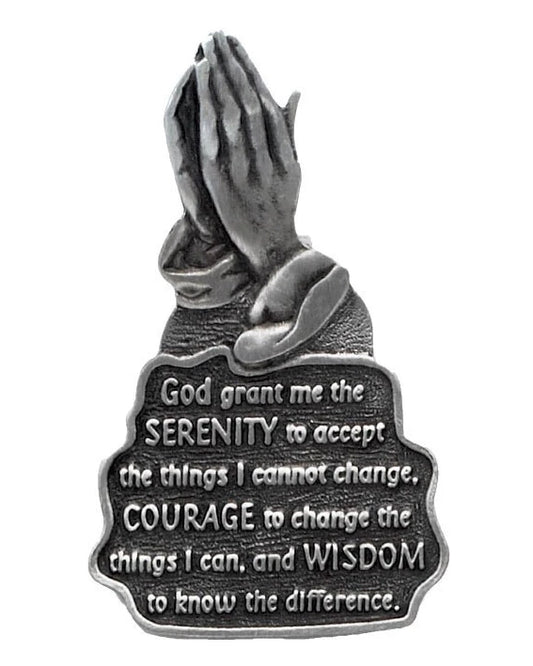 Serenity Prayer Pewter Visor Clip