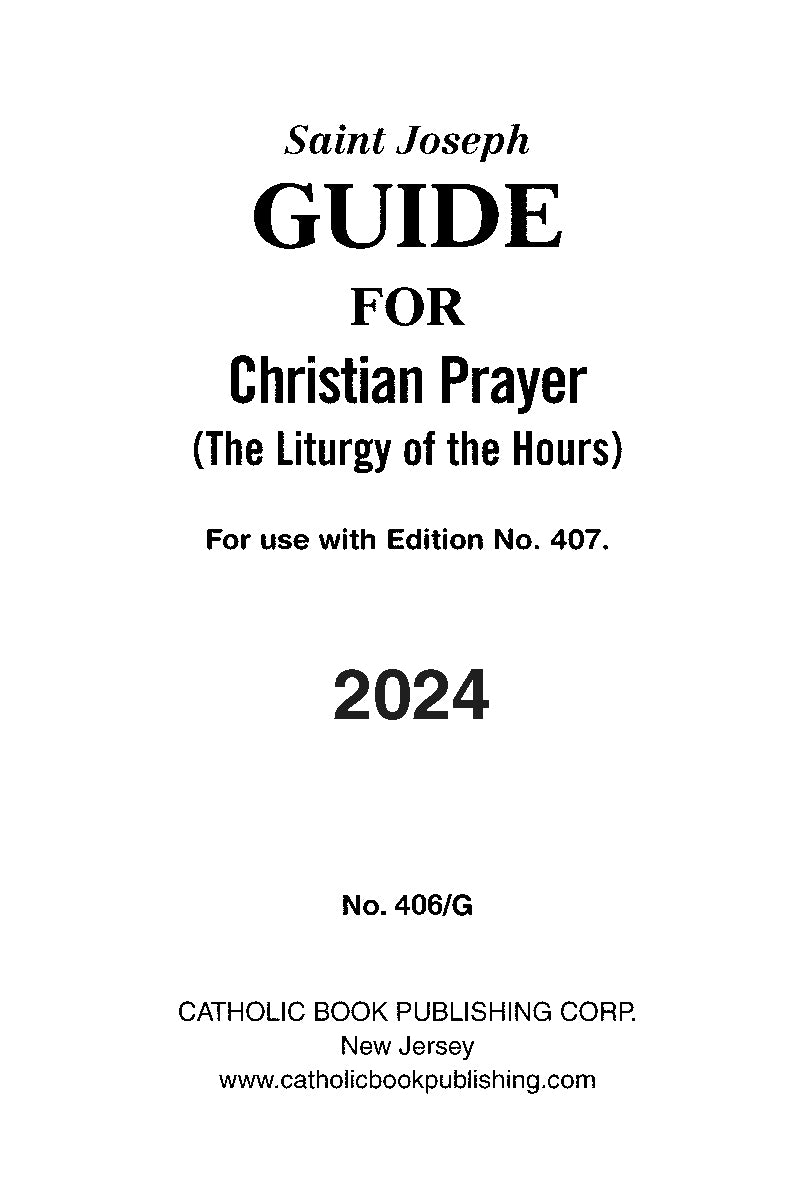 Saint Joseph Guide for Christian Prayer 2024 Regular Print