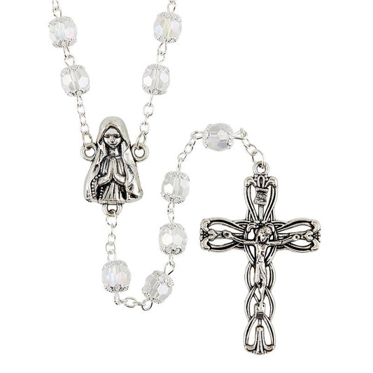 Double Capped Crystal Rosary