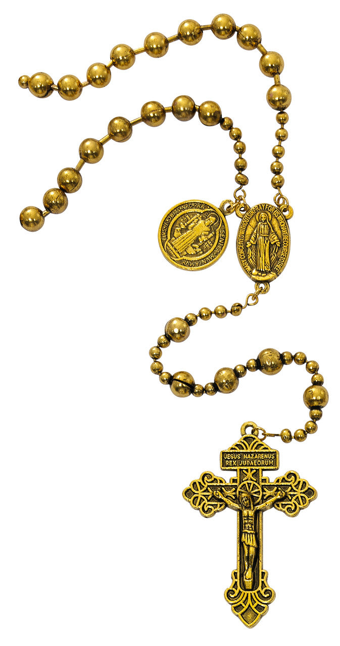 Gold Tone Battle Rosary