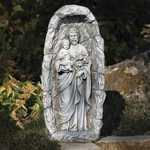 St. Joseph LED Solar Garden Statue 18.75"