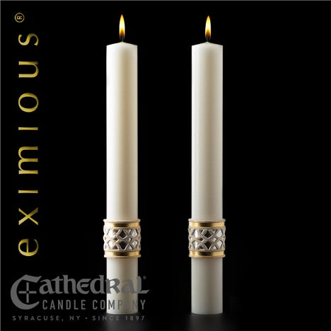 Merciful Lamb  Altar Candles. Eximious Collection