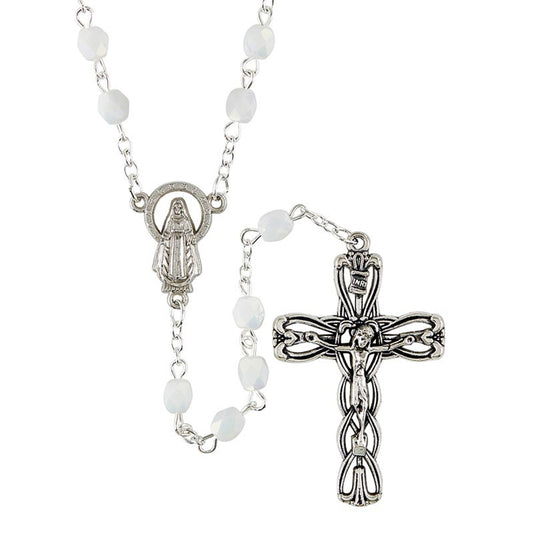 Lacquer Finish Crystal Rosary
