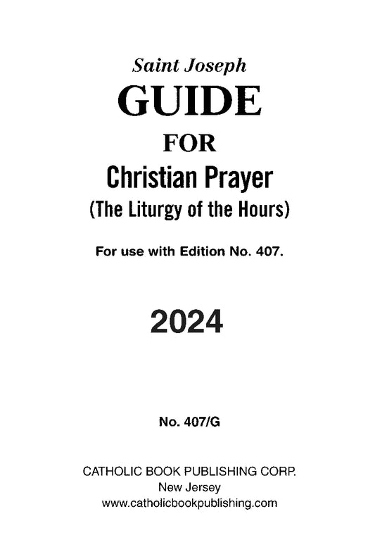 Saint Joseph Guide for Christian Prayer Large Print 2024
