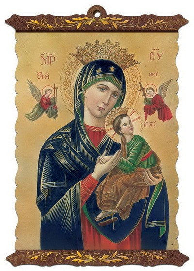 Our Lady of Perpetual Help Scroll Plaque 8x10"