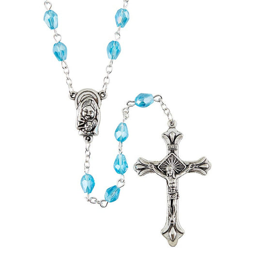 Tears of Mary Aqua Rosary