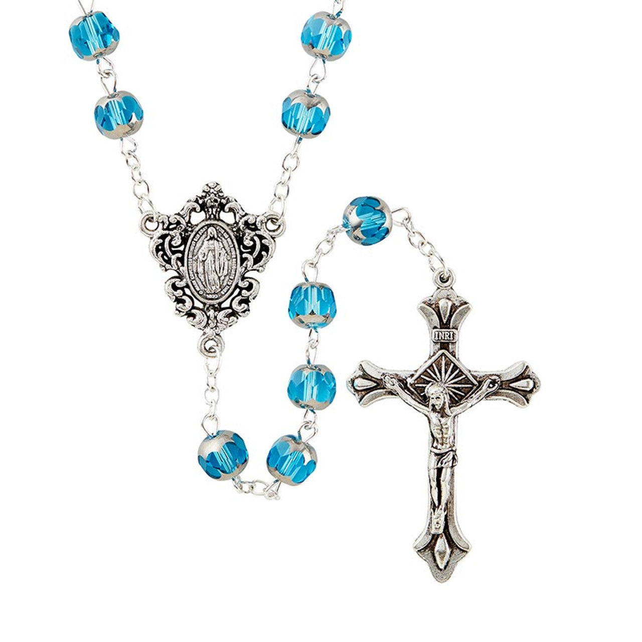 Renaissance Collection Aqua Rosary