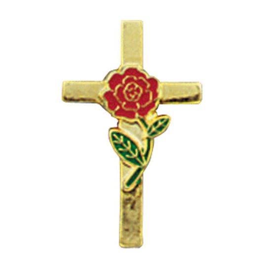 Rose Cross Pin