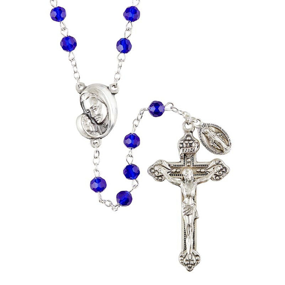 Mother's Embrace Sapphire Rosary