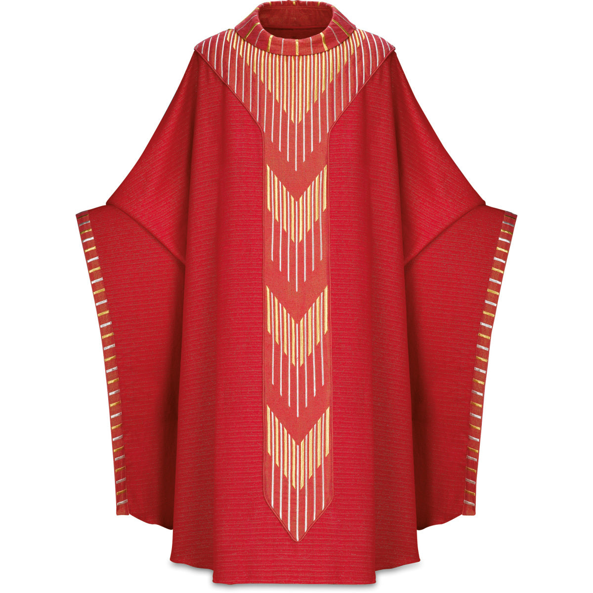 Chasuble monastique Slabbinck en tissu Cantate avec col roulé brodé