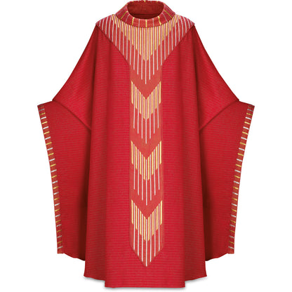 Chasuble monastique Slabbinck en tissu Cantate avec col roulé brodé
