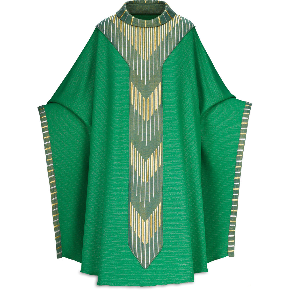 Chasuble monastique Slabbinck en tissu Cantate avec col roulé brodé