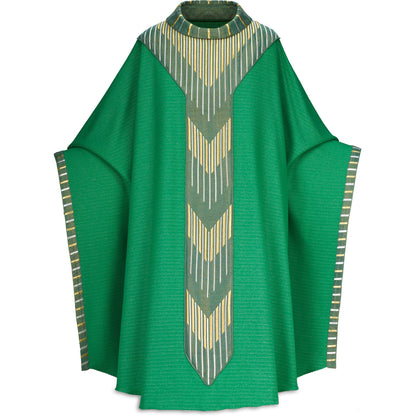 Chasuble monastique Slabbinck en tissu Cantate avec col roulé brodé