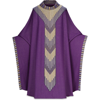 Chasuble monastique Slabbinck en tissu Cantate avec col roulé brodé