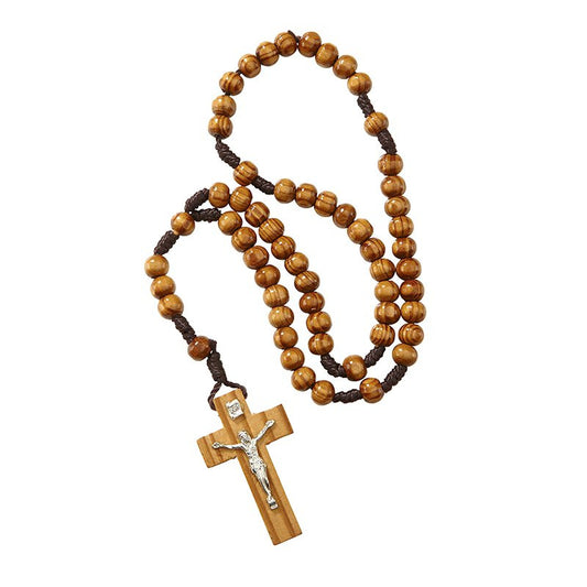 6mm Olive Wood Cord Rosary
