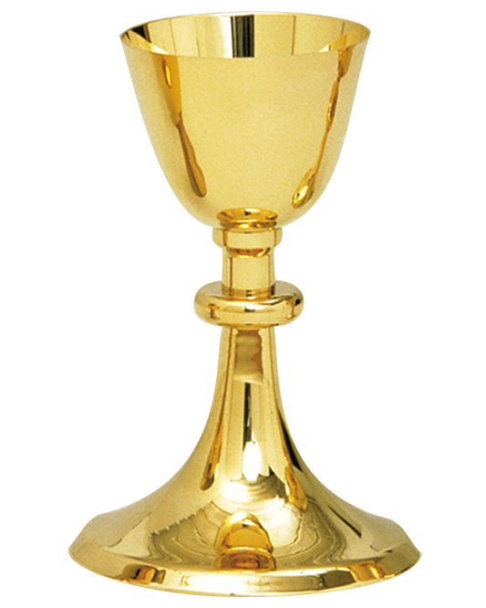 Gold chalice on a white background