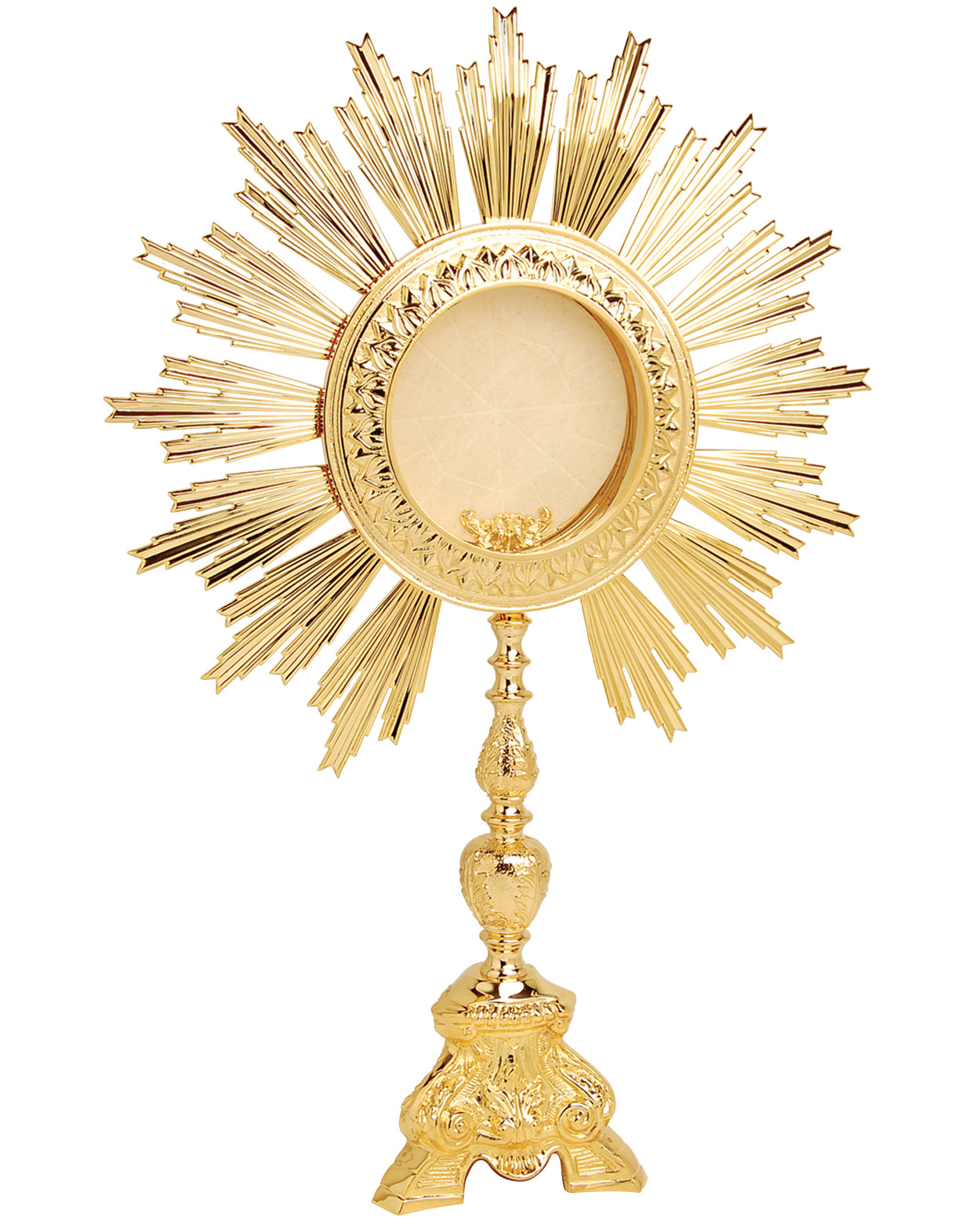 Custodia con baño de oro de 24 quilates tipo sol – 63.5 cm