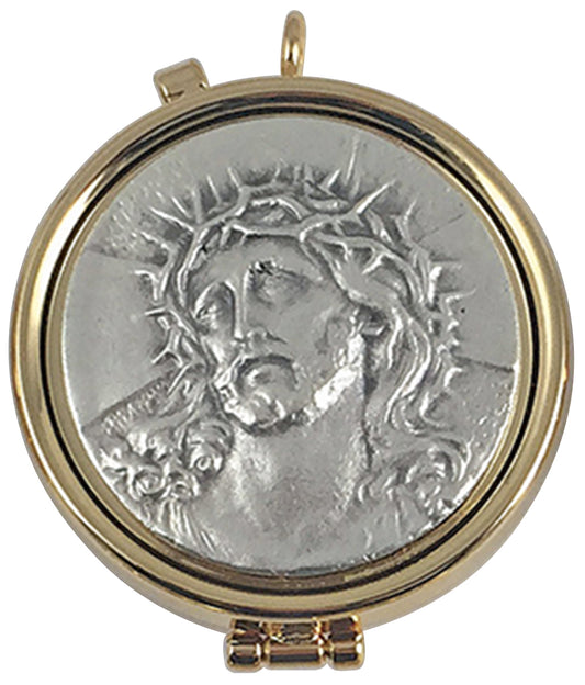 24k Gold Pyx with Engraved Pewter Jesus