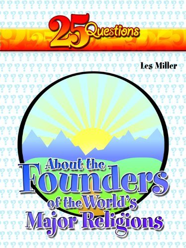 Book cover with colorful design and text about religious founders