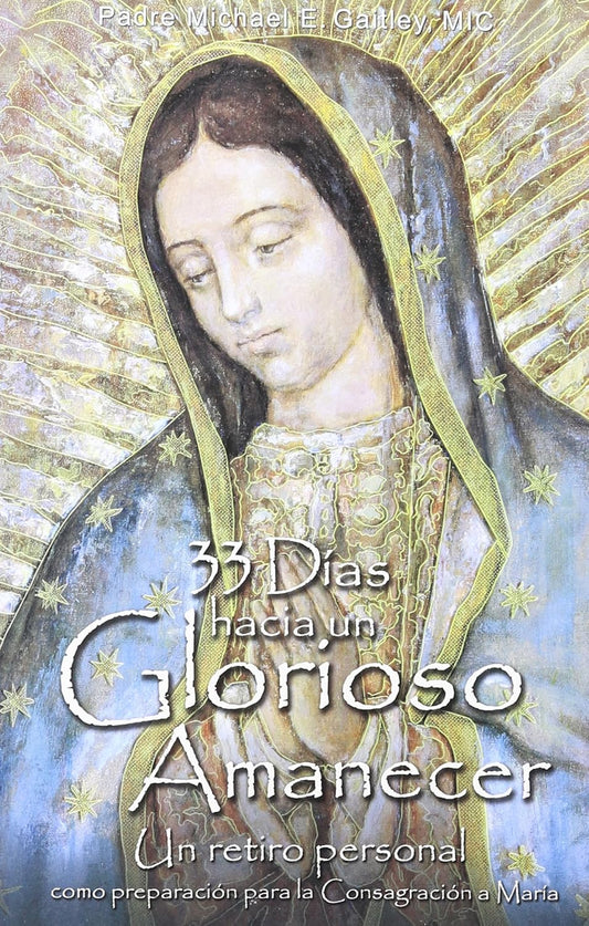 Book cover with an illustration of a religious figure and text in Spanish