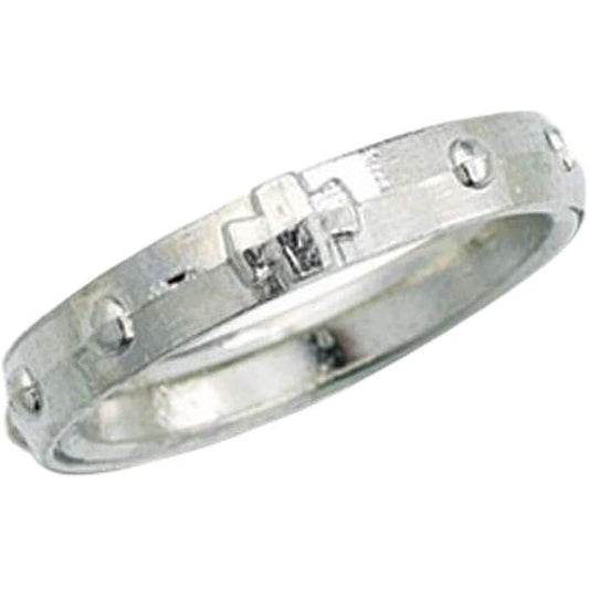 Oxidized Metal Spinning Rosary Ring