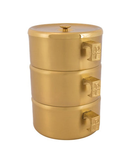 24k Gold Satin Finish Stacking Ciboria