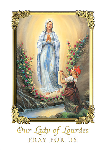 Our Lady of Lourdes Healing Mass card