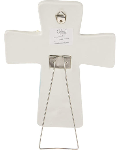 Momentos Preciosos: Cruz de cerámica Arca de Noé desbordante de amor de 8.25"