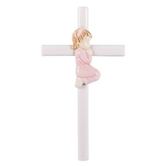 Wall Cross-Baby-Girl Praying (7.5")