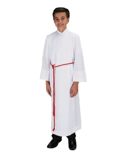 RJ Toomey Double-Panel Front Wrap Alb for Altar Servers