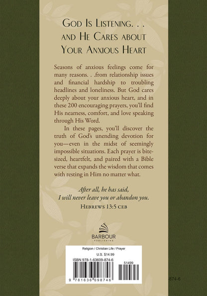 200 Prayers to Quiet an Anxious Heart: Peace and Comfort for Women