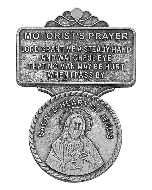 Motorist's Prayer: Sacred Heart Visor Clip