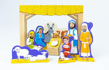 Nativity Set with Christmas Arch Books