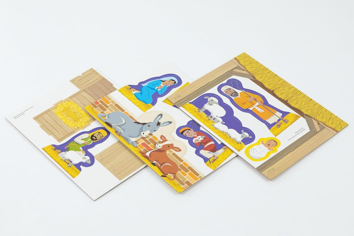 Nativity Set with Christmas Arch Books