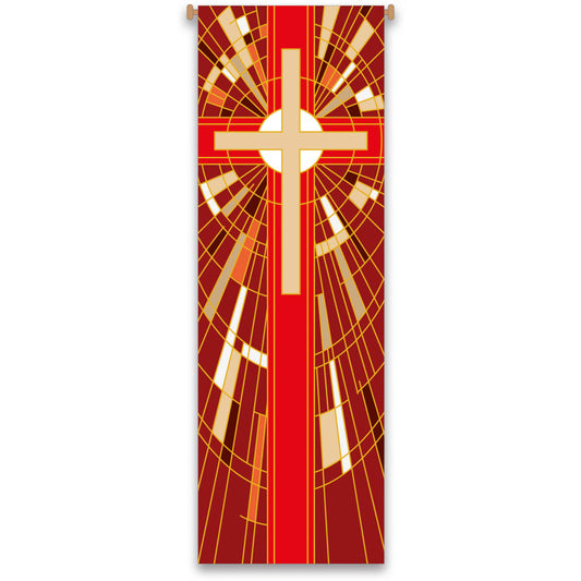 Slabbinck Printed Church Banner: Red Cross Motif