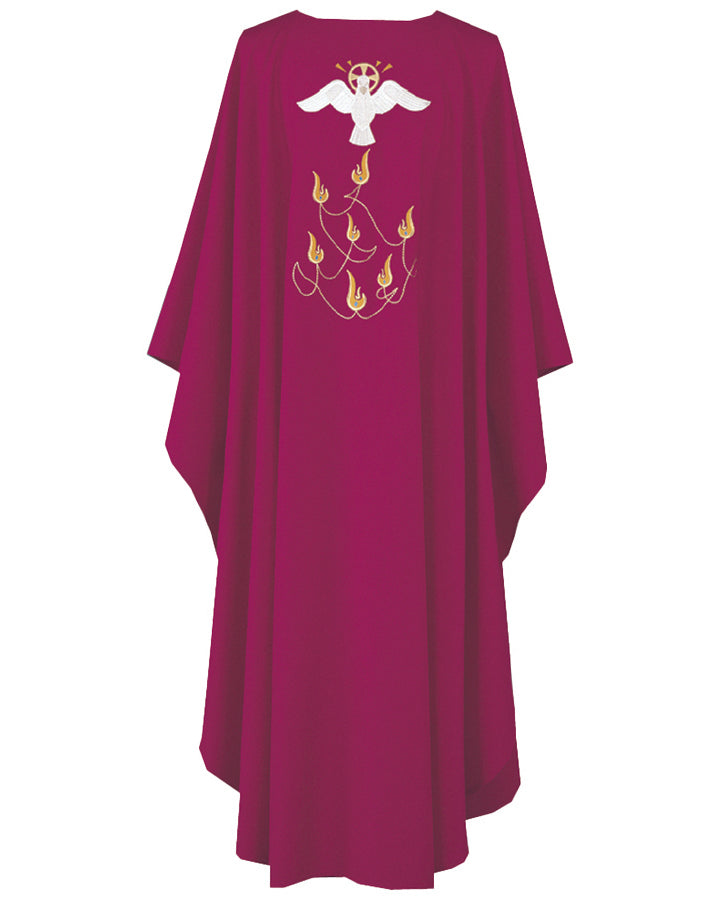 Red Embroidered Holy Spirit Chasuble
