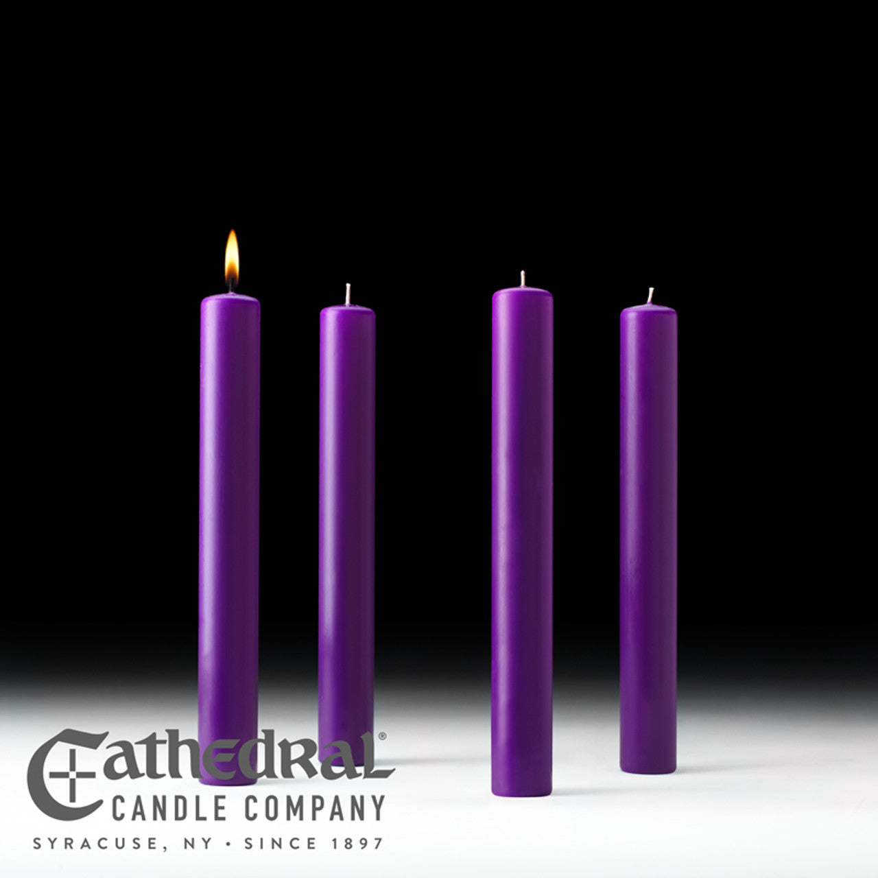 Juegos de velas de Adviento para iglesia de cera de abejas al 51% (1-1/2x12)