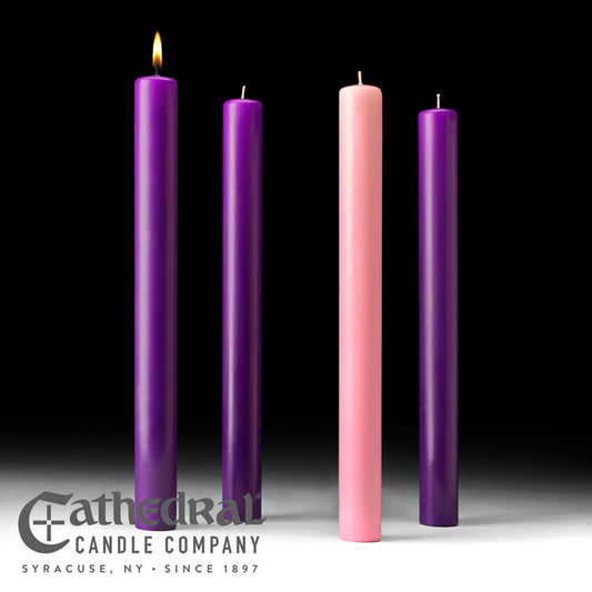 51% Beeswax Church Advent Candle Sets (1-1/2x16)