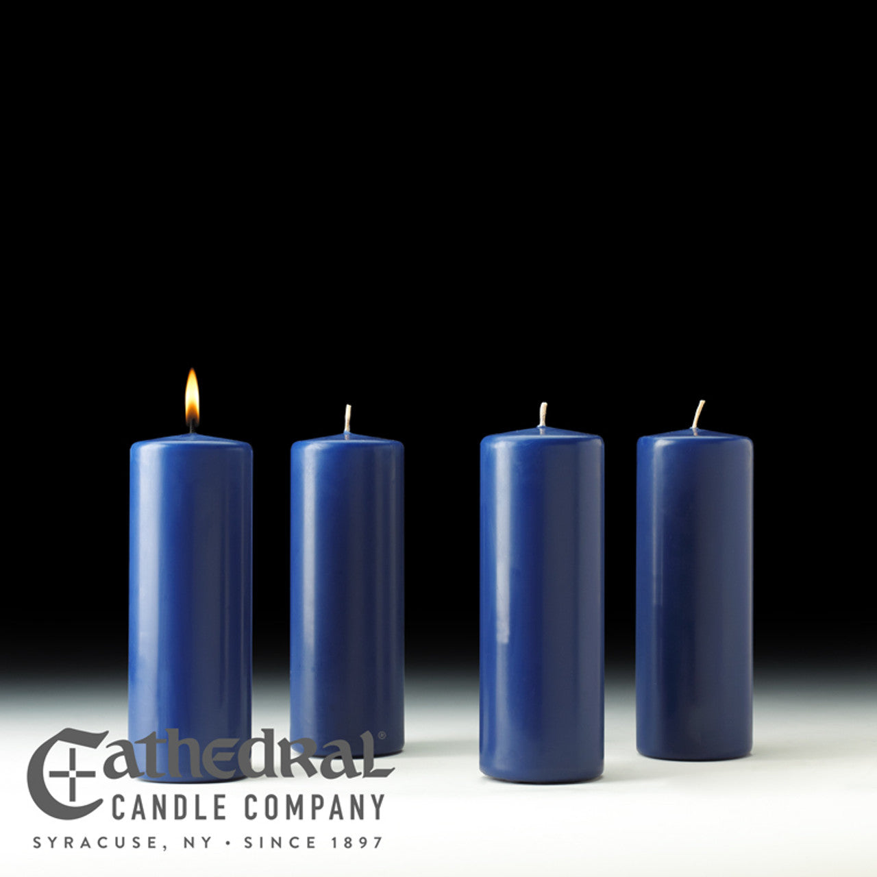 Stearine Pillar Church Advent Candle Sets (3x8)