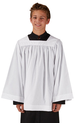 Altar Server Square Neck Surplice, Longer Version (880)