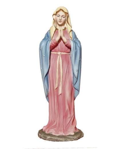 Estatua de la Virgen María rezando 8"