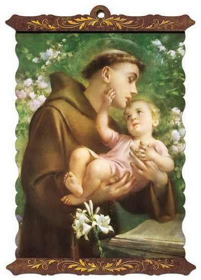St. Anthony Wall Scroll 8x10"