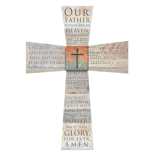 Our Father Wall Cross 9.75"