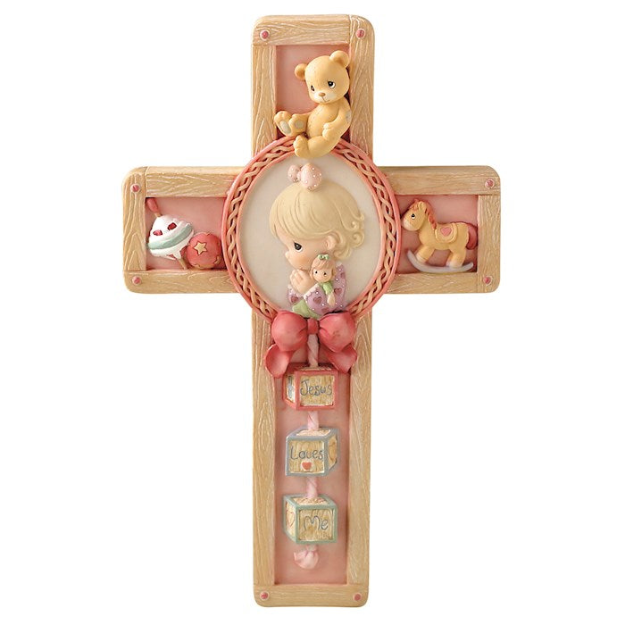 Precious Moment-Praying Girl With Doll-Cross